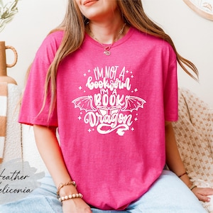 I&#39;m Not A Bookworm I&#39;m A Book Dragon Shirt, Book Lover Shirt, Book Nerd Shirt, Reading Lover Shirt, Librarian Shirt, Book Lover Gift