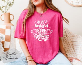 Book Dragon Shirt: Book Lover Gift, Reading Nerd Tee