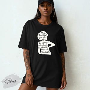 Black Woman Silhouette Shirt: Melanin Queen Afro Graphic Tee