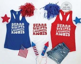Stars Stripes Reproductive Rights Tank: 4th of July Feminist Top