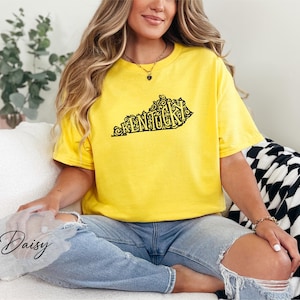Kentucky Shirts, Kentucky Souvenir, Kentucky Lover, A gift from Kentucky, Kentucky Map, %100 Cotton Unisex Shirts