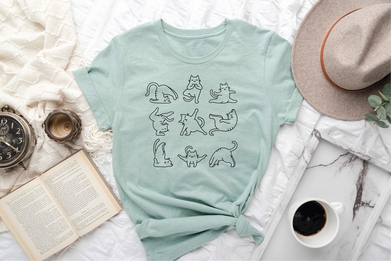 Funny Cat Shirt, Yoga Shirt, Cute Cat Shirt, Meditation Shirt, Namaste Shirt, Funny Namaste Shirt, Cat Lovers Shirt, Cat Gift image 3