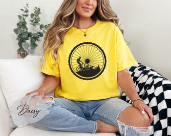 Mountain Bike T-shirt: Landscape Cycling Graphic Tee