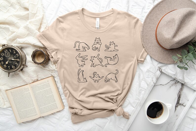Funny Cat Shirt, Yoga Shirt, Cute Cat Shirt, Meditation Shirt, Namaste Shirt, Funny Namaste Shirt, Cat Lovers Shirt, Cat Gift image 6