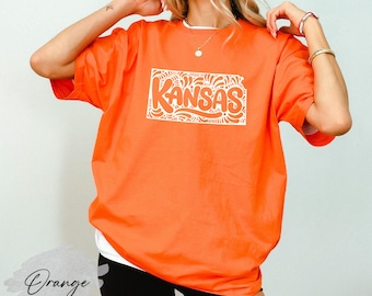 Kansas Map T-Shirt: Kansan Souvenir Gift