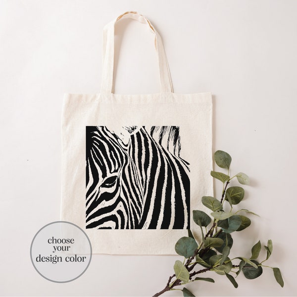 Zebra Tote Bag, Zebra Lover Tote Bag, Animal Keeper Tote Bag, Zoo Lover Tote Bag, Animal Lover Tote Bag, Wildlife Tote Bag, Zoo Staff Tote