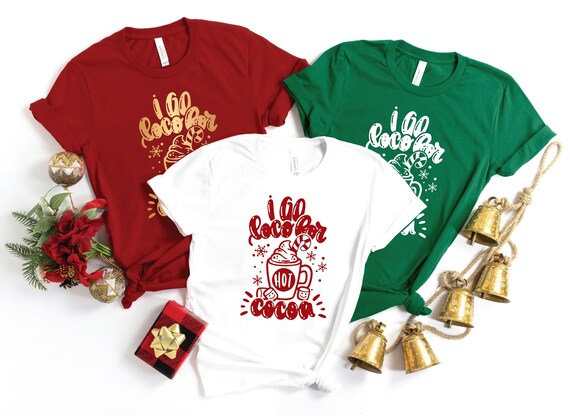 Hot Cocoa With Candy Cane Cream Xmas Christmas Lover T-Shirt Hot Cocoa With Candy Cane Cream Xmas Christmas Lover T-Shirt