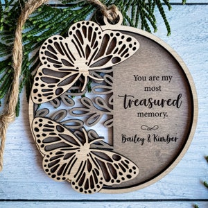 Butterfly Memorial Ornament Personalized, Memorial Personalized Gifts, Rememberance Gift, Memorial Ornament Mom, Remembrance Keepsake