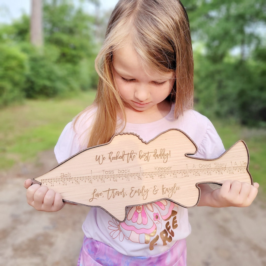 Joke Fish Ruler Personalized Fish Ruler, Fathers Day Gift From Kids, Fishing Gift for ...
