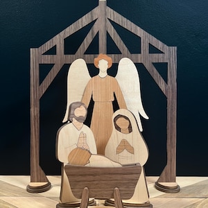 Nativity Set, Wooden Nativity Set, Handcrafted Nativity, Christmas