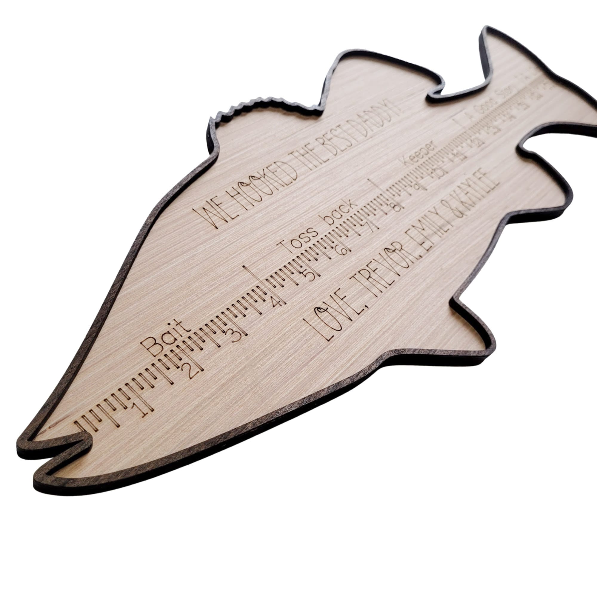 Father's Day Sign Personalized Fish Ruler, Fathers Day Gift From Kids ...