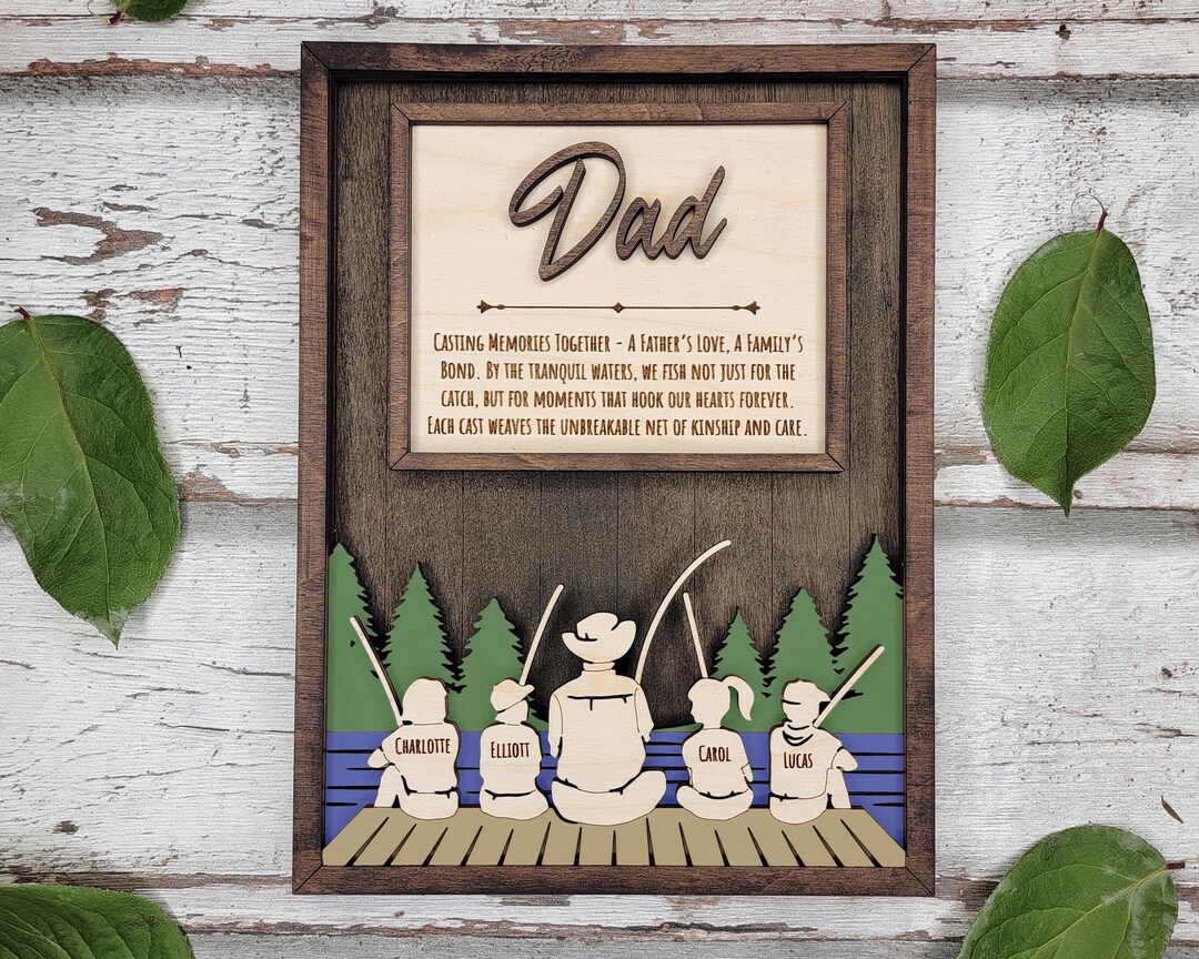Personalized Fishing Wooden Plaque - Gift Idea For Father's Day - Fishing Partners For Life main image 1