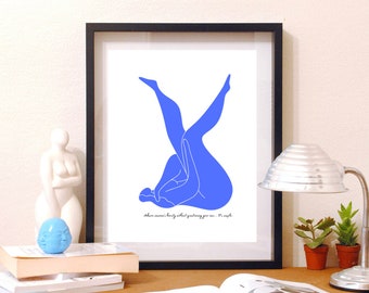 Curvy Body Printable Art / Modern wall art / instant download wall art / wall art / home gifts / boho wall art