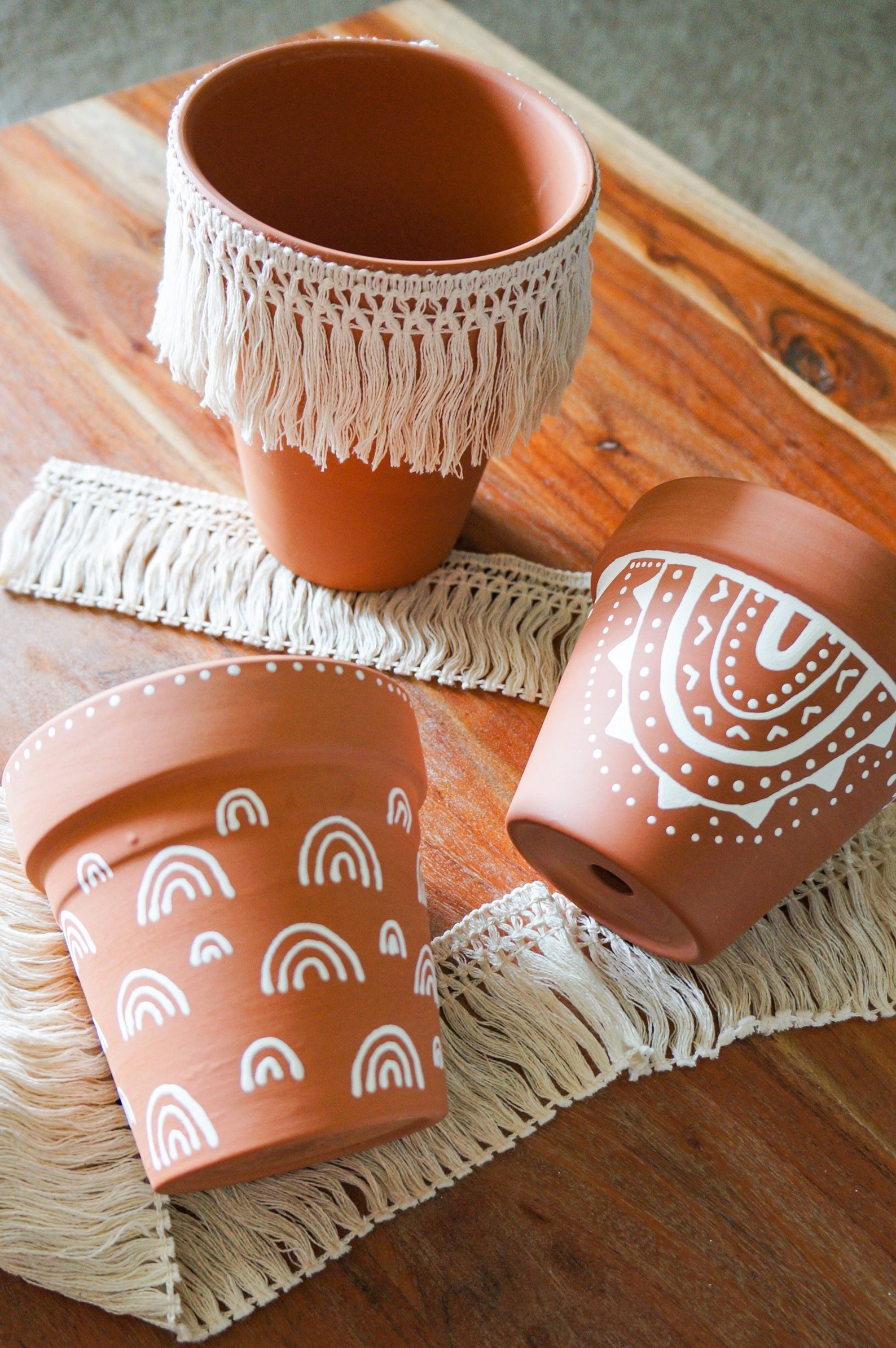 Handmade Boho Plant Planters / boho planter / pots / Boho Home Etsy