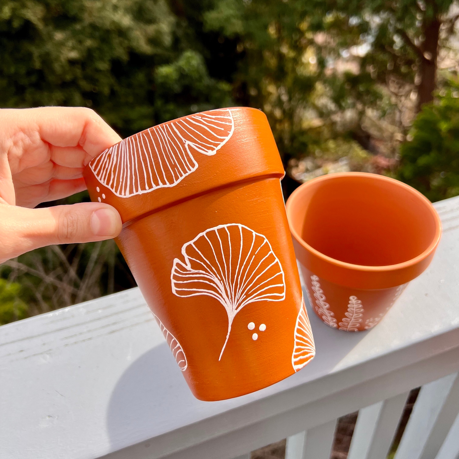 Hand Painted Boho Plant Pot Set / Indoor Plant Pot / Etsy