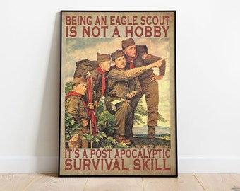Being an eagle scout is not a hobby poster, Eagle Scout Gift, Court of Honor Decoration, Home Poster Decor