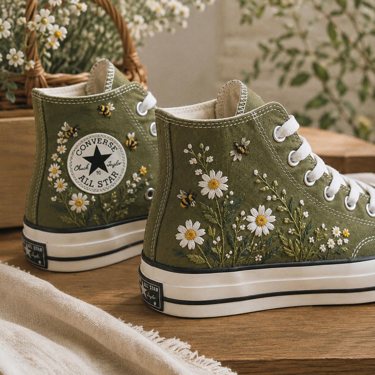 Olive Green Converse - Etsy Canada
