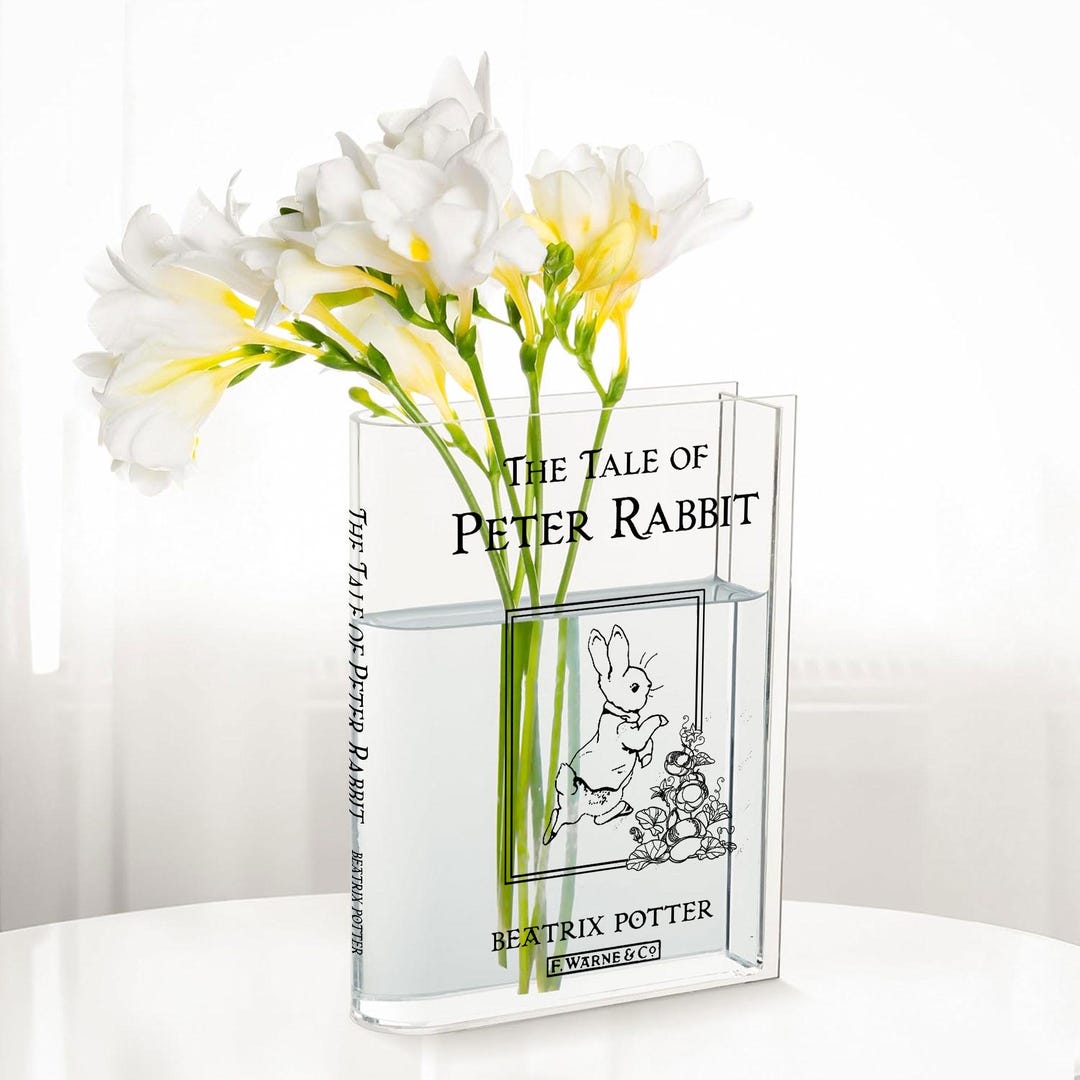 Peter Rabbit Vases The Tale of Peter Rabbit Acrylic Bookish Vase - Etsy