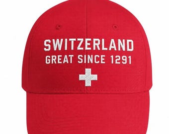 Switzerland Since 1291 Embroidered Cap Hat