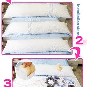 Accessoires de taie d'oreiller 3D, taie d'oreiller moulante 3D Dakimakura Anime image 10