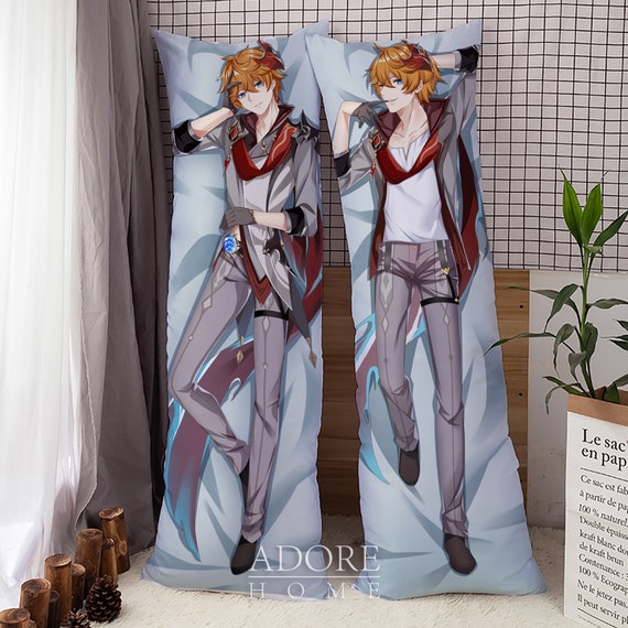 Game Genshin Impact Tartaglia Dakimakura Male Anime Body Pillow Peach