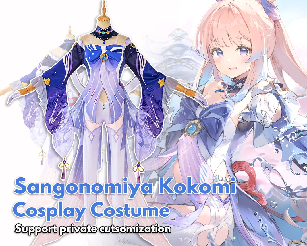 Genshin Impact Sangonomiya Kokomi Cosplay Costume Outfits Halloween Carnival Party Suit