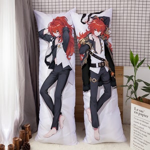 Genshin Impact-Diluc-Dakimakura Anime Hugging Body Pillow Cover Case