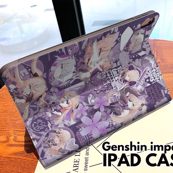 Genshin Impact Ipad Case, Stand Cover-For Apple iPad mini1/2/3/4/5th,iPad 5/6/7/8/9th,iPad Air2/3/4,iPad Pro 9.7"/Pro 10.5"/Pro 11"