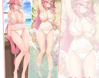 Genshin Impact-Yae Miko-Dakimakura Anime Hugging Body Pillow Cover Case