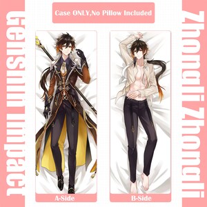 Genshin Impact-Zhongli-Dakimakura Anime Hugging Body Pillow Cover Case, Edition Gift