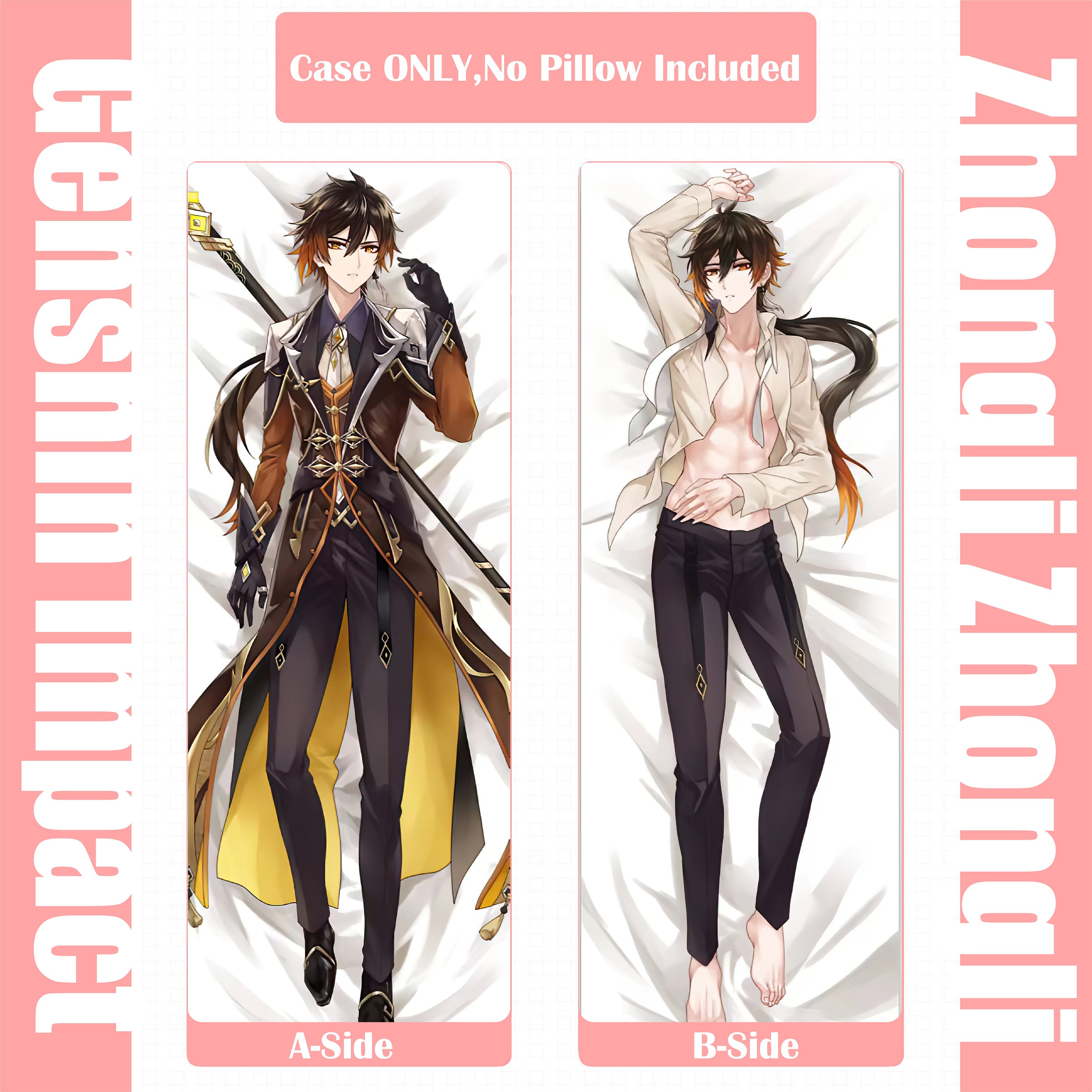 Genshin Impact-zhongli-dakimakura Anime Hugging Body Pillow - Etsy