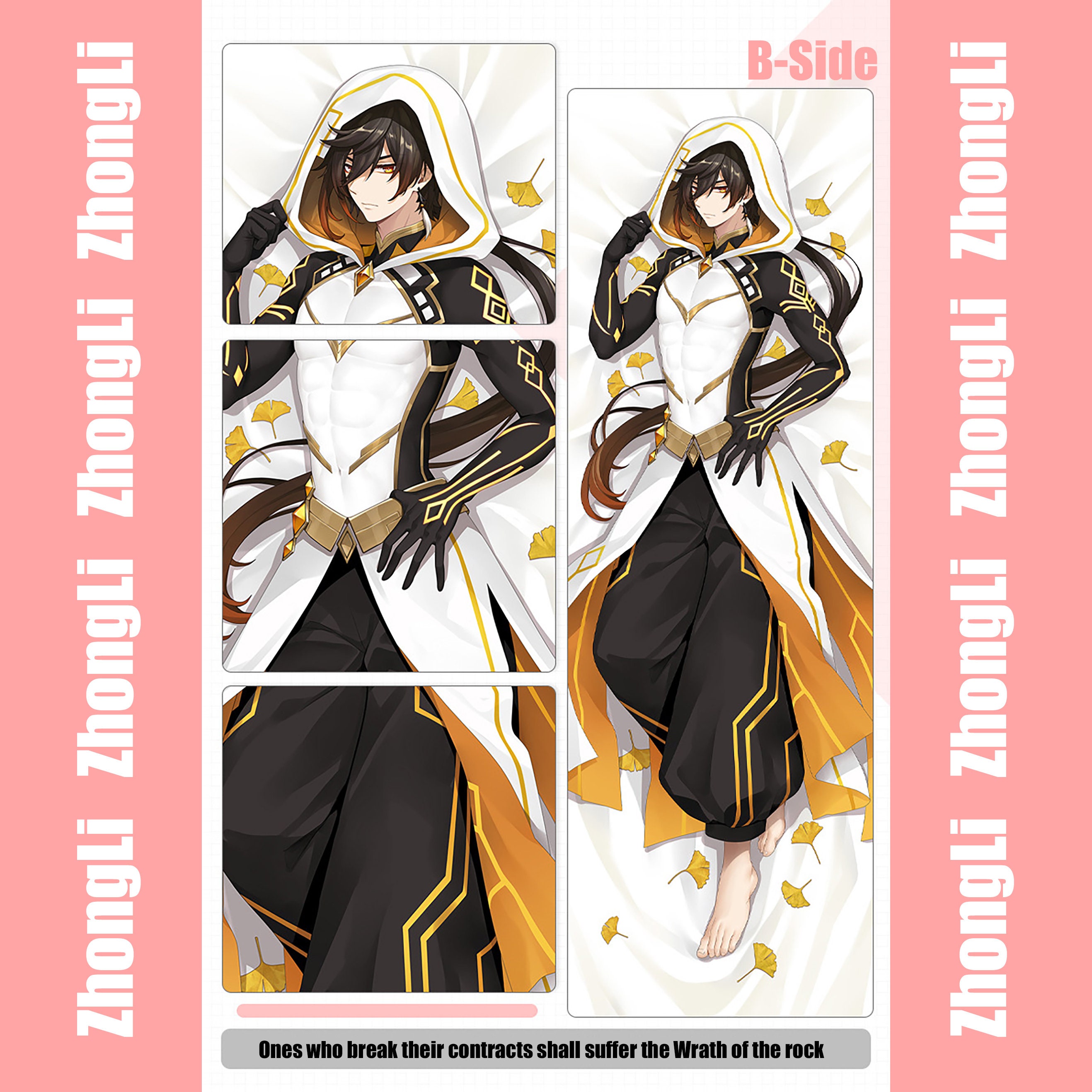 Zhongli Genshin Impact Body Pillow Dakimakura Anime Body Pillow ...