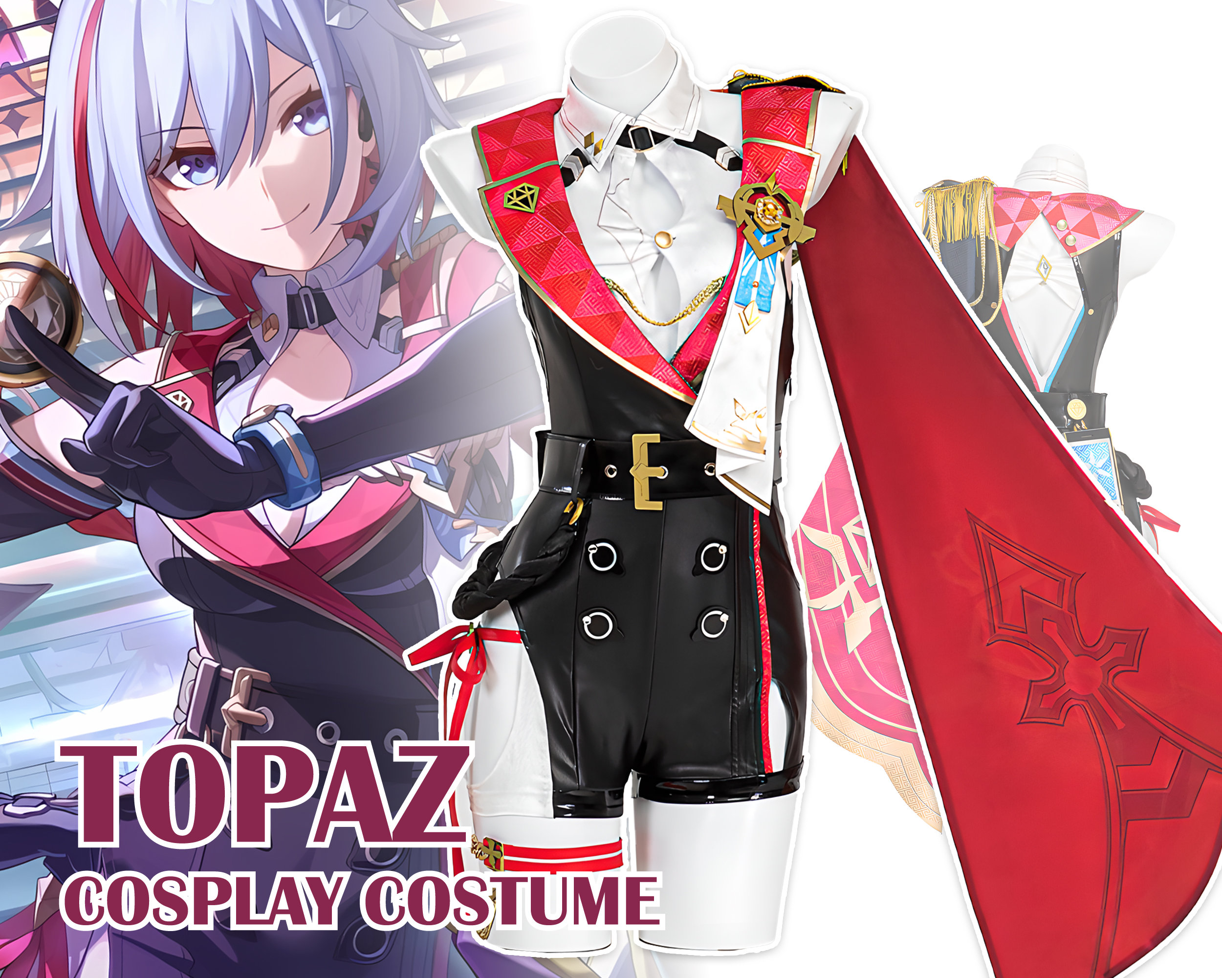 Honkai StarRail Topaz Cosplay Custom Jumpsuit Anime Halloween Customs for  Women