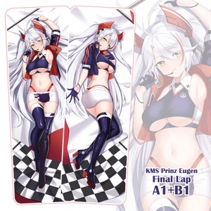 KMS Prinz Eugen Final Lap-Azur Lane-Dakimakura Anime Hugging Body Pillow Cover Case,Cover Only