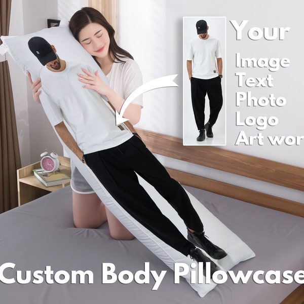 Custom Body Pillow Cover, Personalized Gifts, Housewarming Gift, Wedding gift, Personalized Custom Photo Body Pillow Case
