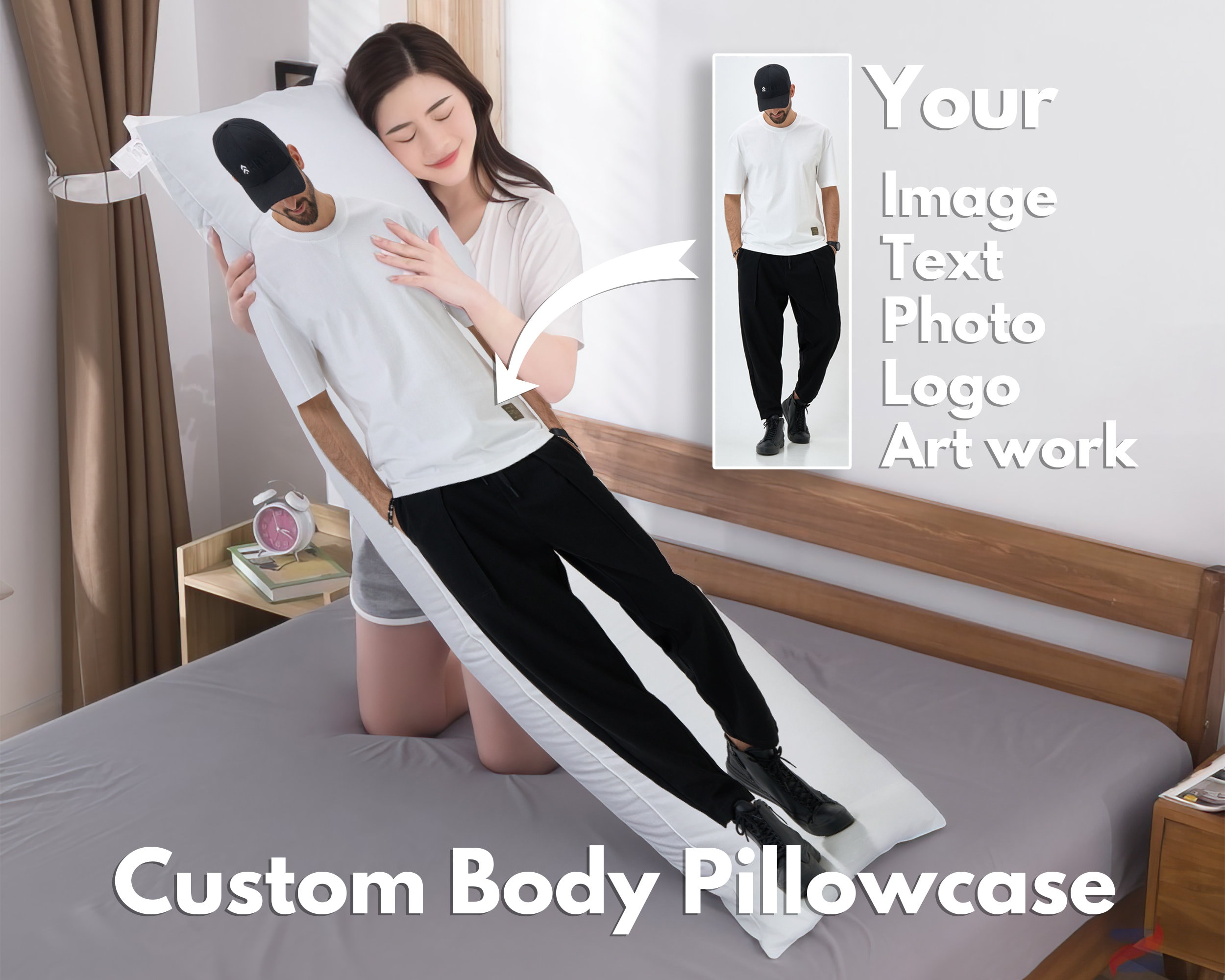 J-Hope Hug Body Pillow Case Singger Pillowcase Cover for Fans  20x59(50x150cm)