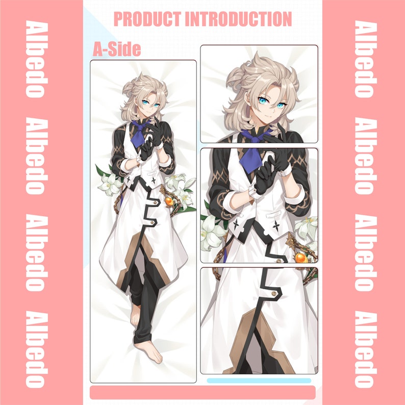 Genshin Impactalbedodakimakura Anime Hugging Body Pillow Etsy