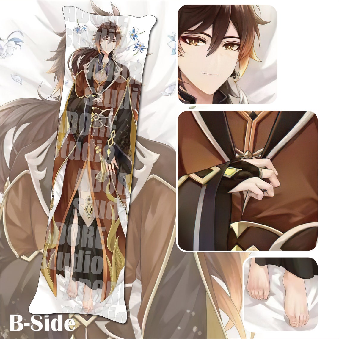 Genshin Impact-zhongli-dakimakura Anime Hugging Body Pillow - Etsy