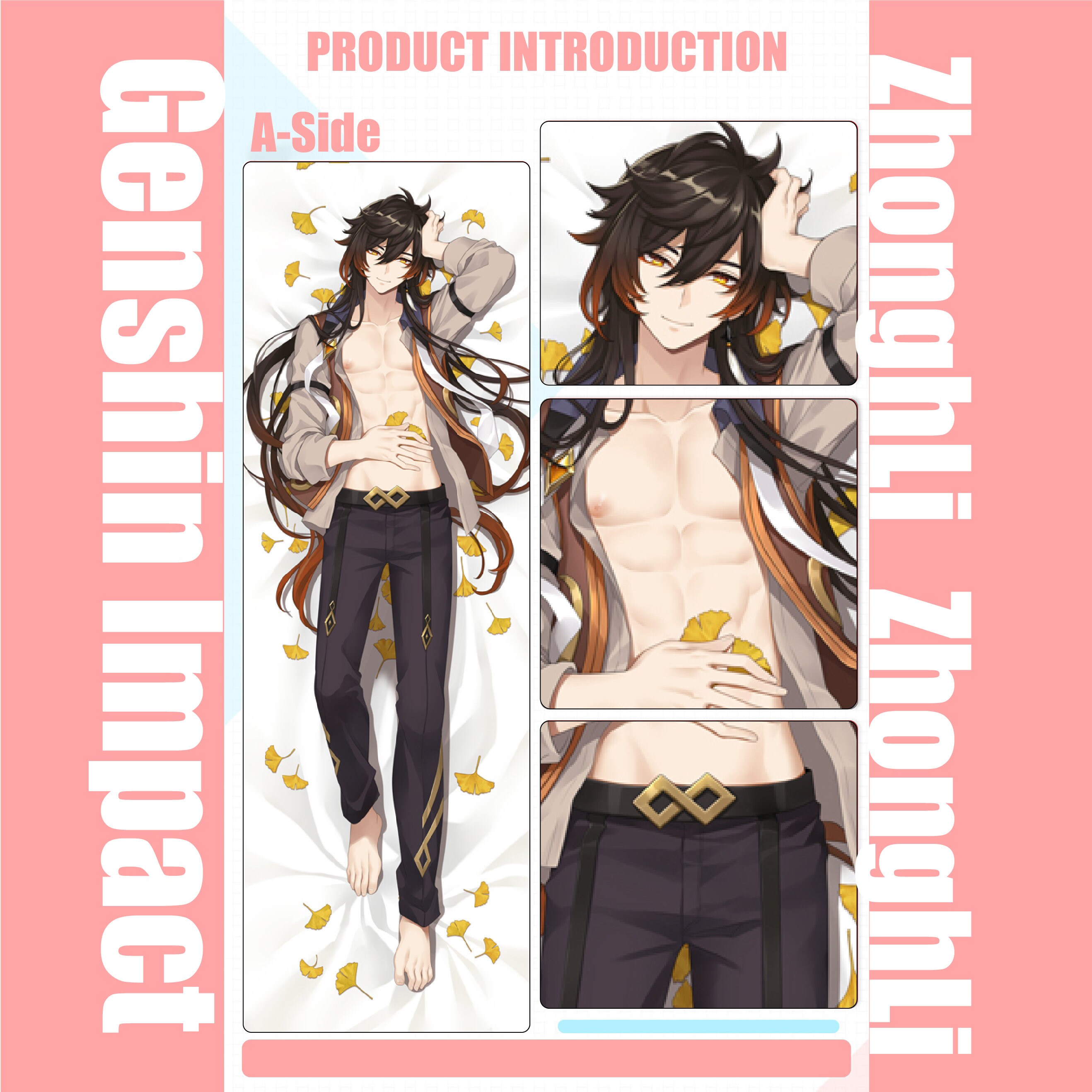 Genshin Impact-zhongli-dakimakura Anime Hugging Body Pillow - Etsy ...