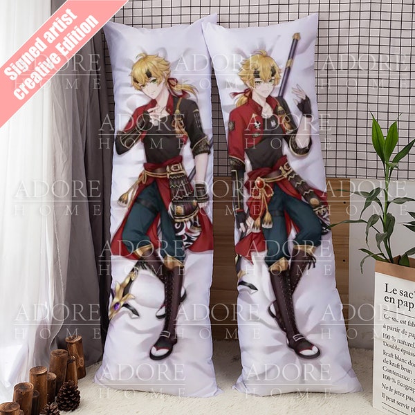 Genshin Impact-Thoma-Dakimakura Anime knuffellichaam kussensloop, speciale editie cadeau