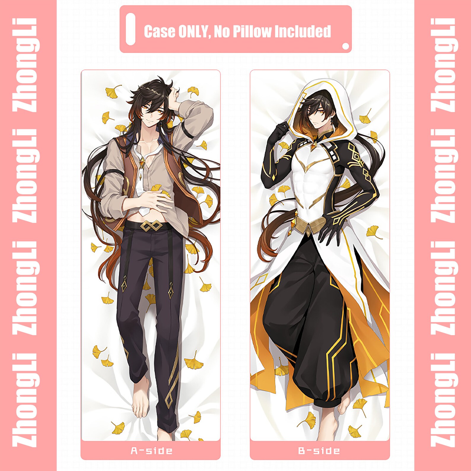 Genshin Impact-zhongli-dakimakura Anime Hugging Body Pillow - Etsy