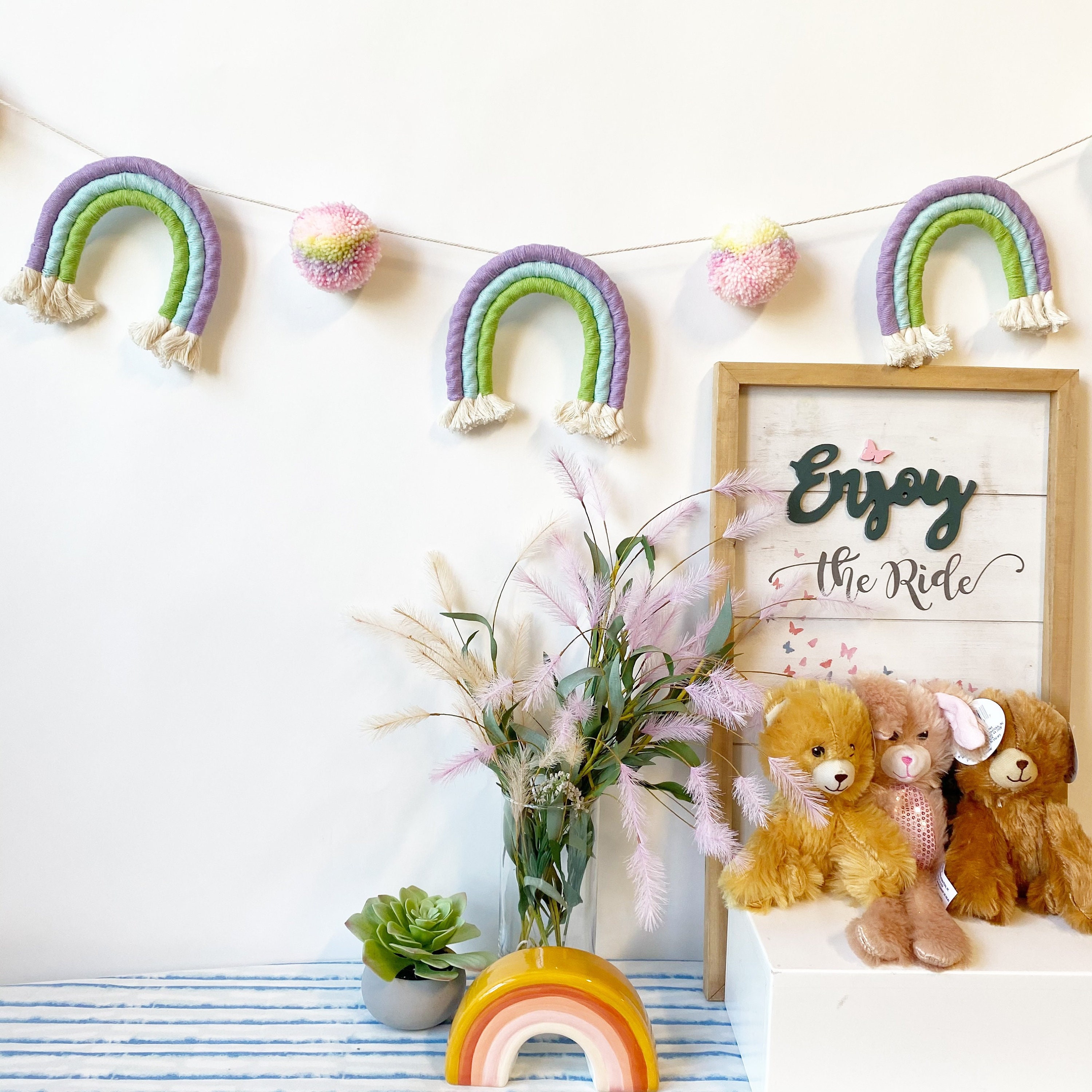 Rainbow Garland Rainbow Garland Nursery Rainbow Garland Etsy