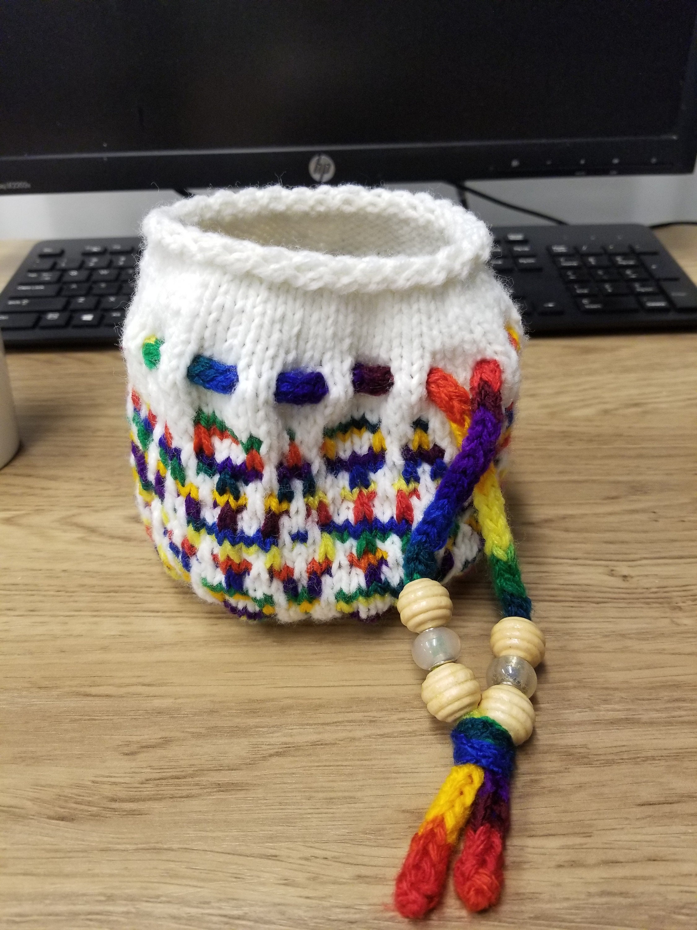 Custom Hand Knitted Dice Bag Large Size Etsy UK