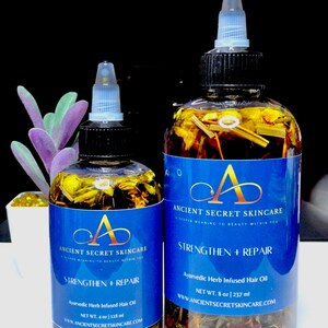 Strengthen + Repair Ayurvedic Hair Oil, Hair Growth, Anti- Dandruff, Strengthen & Repair, Dry, Damaged Hair, Thicken Hair