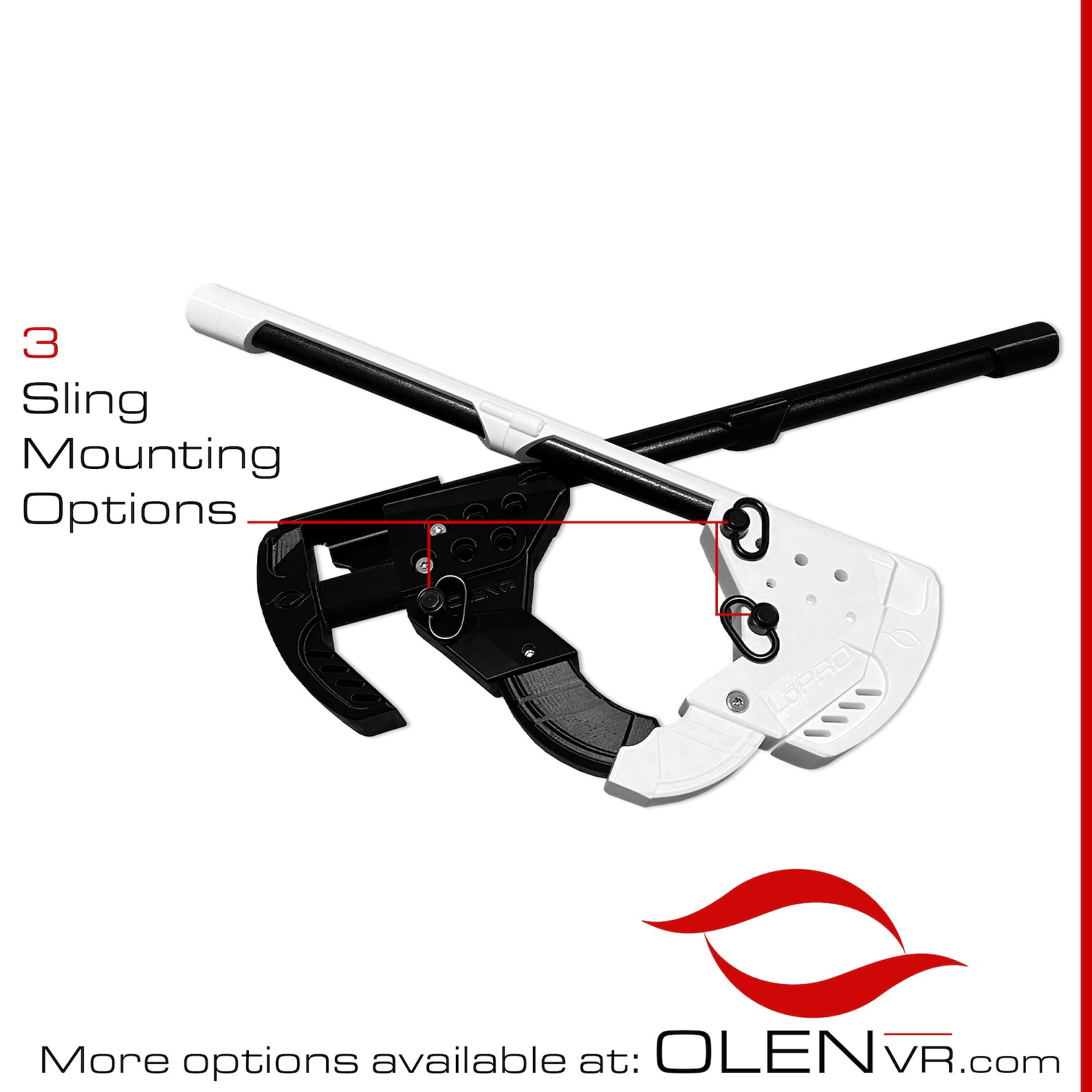 Olen VR Lopro Virtual Reality Gun Stock Rifle Accessory for Valve Index