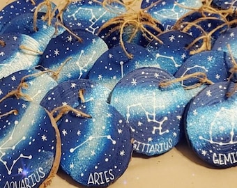 Zodiac /wooden decor/ ornaments/star sign decor/astrology