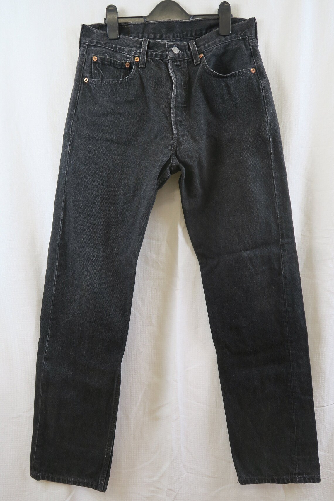 Levis 501 Washed Black Jeans W32 L32 | Etsy