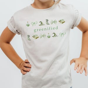 Greenified Elphaba Youth Tee, Wicked Inspired Kids Shirt, Cute Wicked T-Shirt, Wicked Movie Unofficial Fan Merch, Elphaba Aesthetic Tee