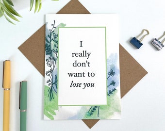 Apology Breakup Relationship Greeting Card, Sorry Greeting Card, Handmade Apology Card, Breakup Card, Apology Letter, Watercolor Paint Card