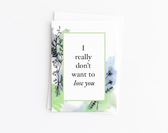APOLOGY BREAKUP CARD, Relationship Card, Sorry Greeting Card, Handmade Apology Card, Breakup Card, Apology Letter, Watercolor Paint Card